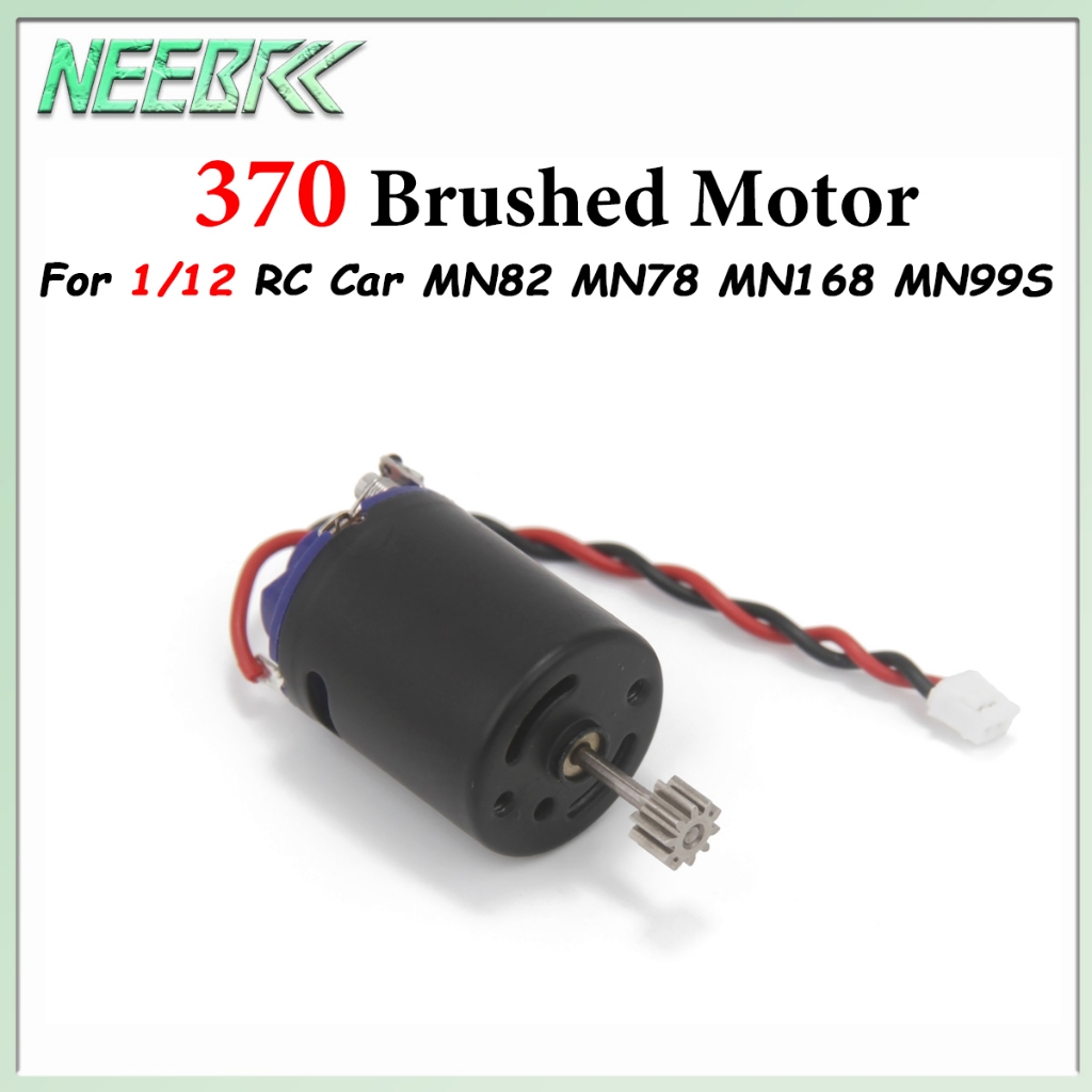 NEEBRC 370 Động Cơ Chải 3-12V JST Cho 1 / 12 RC Xe Bánh Xích Xe Tải Xe MN78 MN82 MN168 MN99S