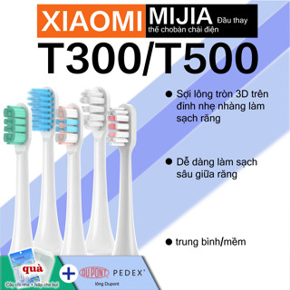 Đầu bàn chải đánh răng thay thế cho Xiaomi Mijia Tương thích với T300 / T500, Gói 6 chiếc