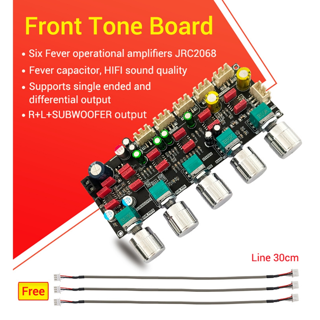 PRO1 JRC2068 HIFI Bảng âm trước Âm thanh nổi Loa siêu trầm cao Bộ khuếch đại hoạt động AMP Bộ điều k