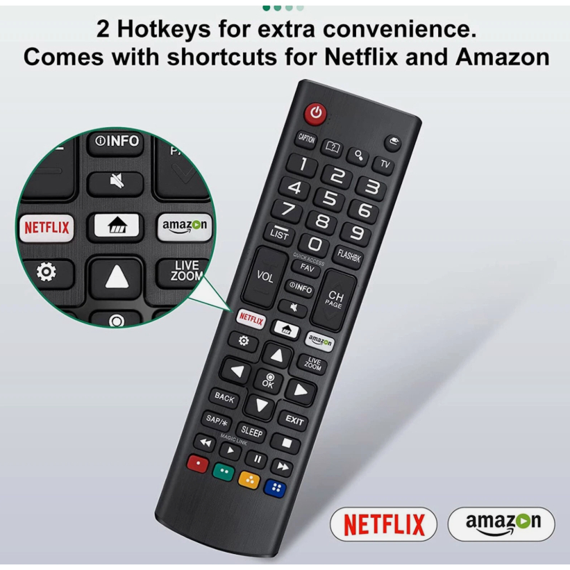 Điều khiển từ xa đa năng AKB75095307 Dành cho LG-TV-Remote, Tương thích với TV thông minh LG UHD OLE