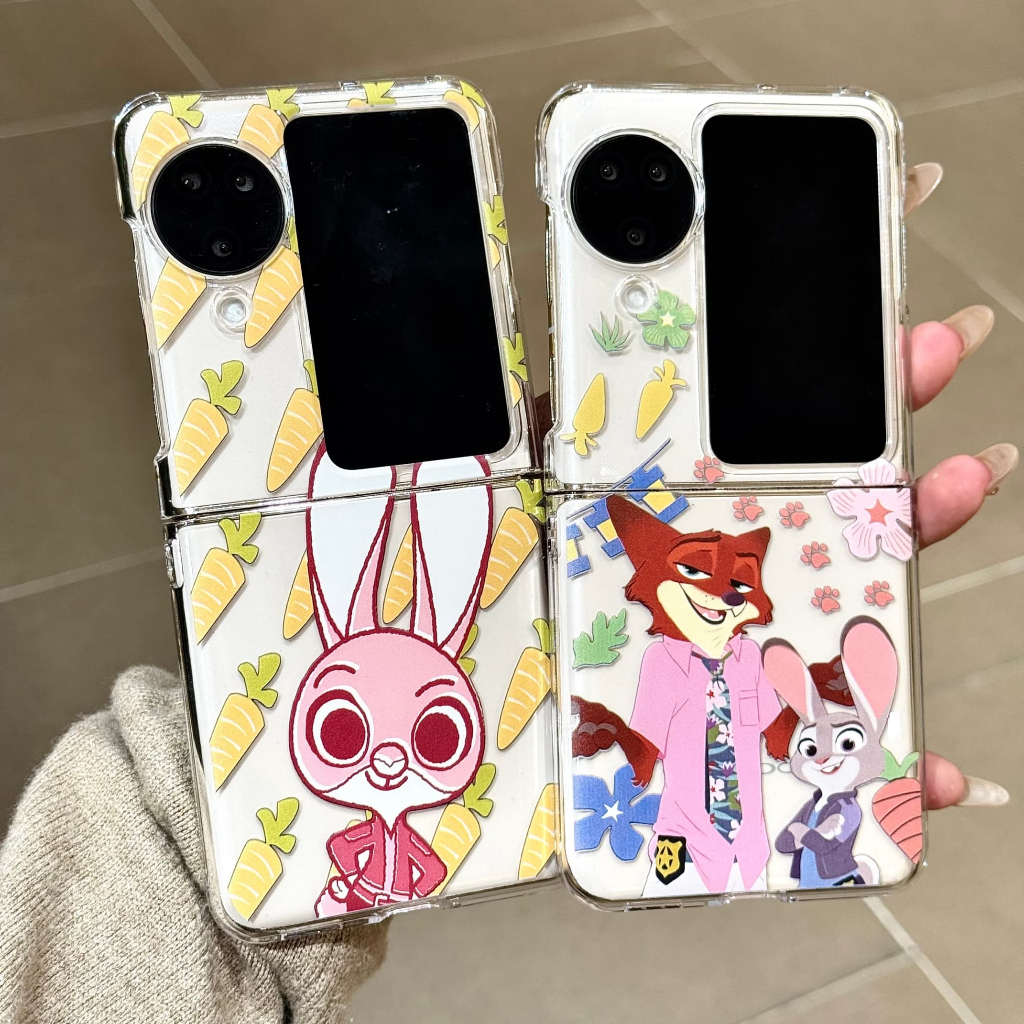 OPPO bóng PC củ cải thành phố động vật OPPO Find N3 Flip Ốp điện thoại OPPO Find N2 Flip.