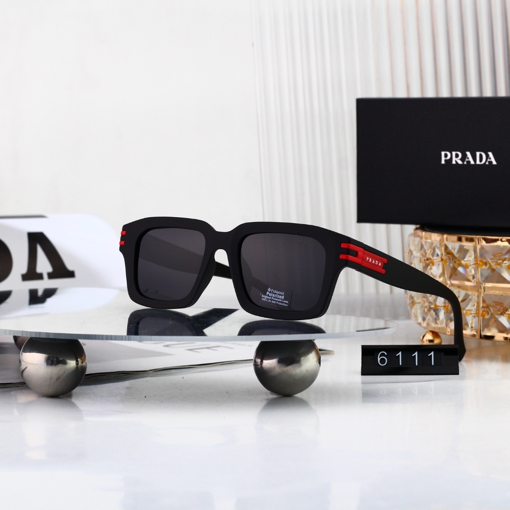 Kính râm phân cực Prada Acetate Kính râm khung vuông Kính lái xe 6111KK