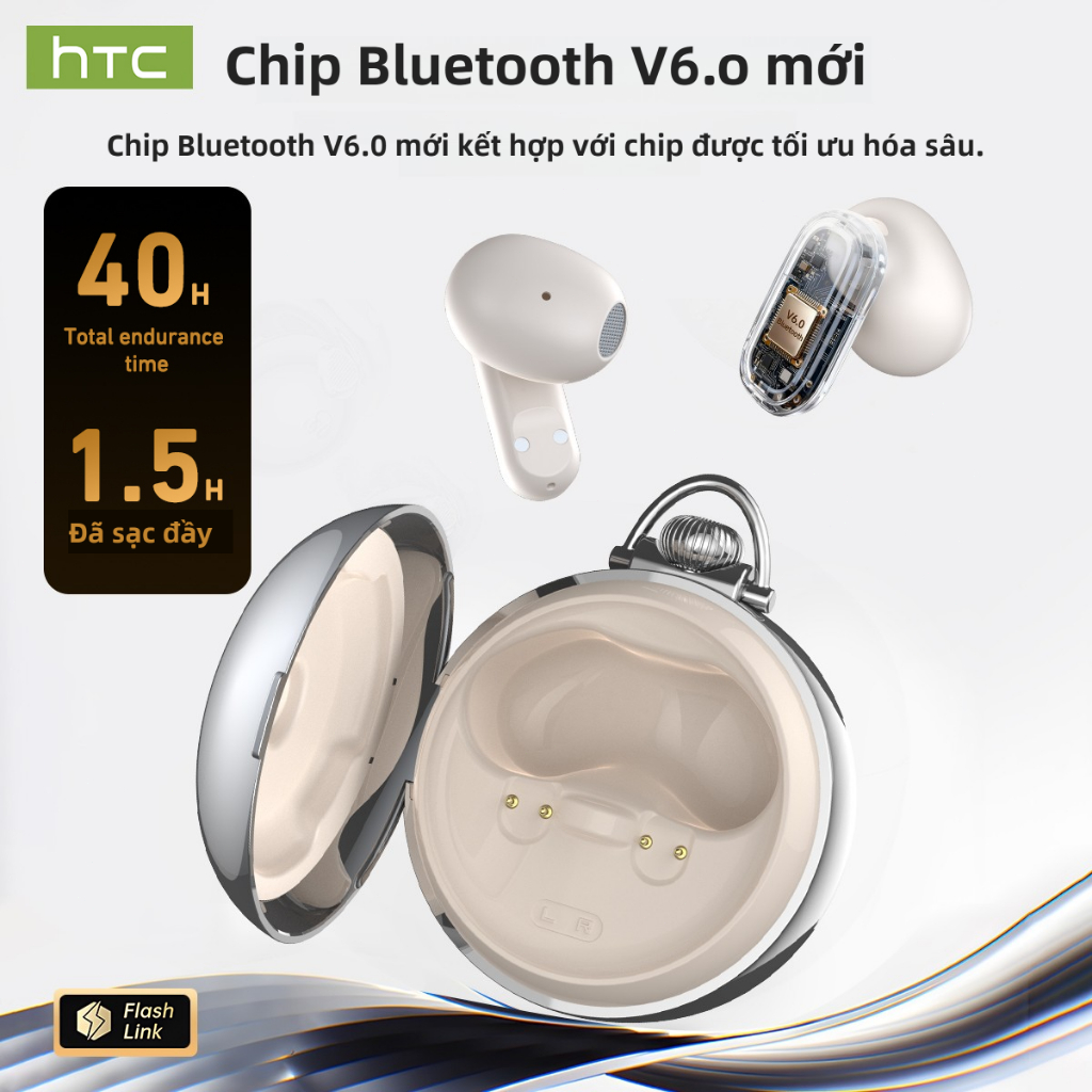 Tai nghe dịch HTC NE71 Tai nghe Bluetooth 6.0 AI Dịch trực tiếp Màn hình LED thông minh HiFi Chất lượng âm thanh Công nghệ khử tiếng ồn | BigBuy360 - bigbuy360.vn