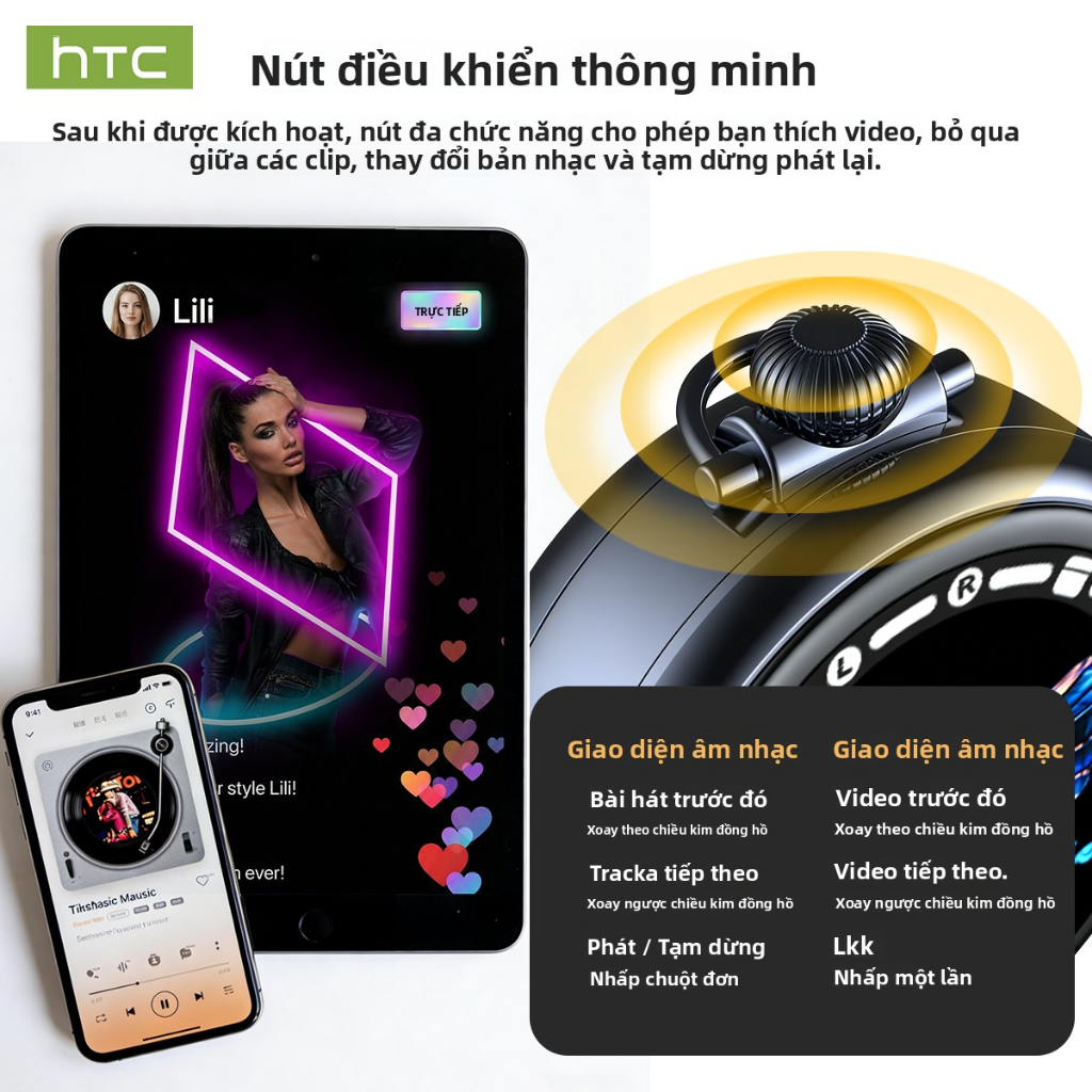 Tai nghe dịch HTC NE71 Tai nghe Bluetooth 6.0 AI Dịch trực tiếp Màn hình LED thông minh HiFi Chất lượng âm thanh Công nghệ khử tiếng ồn | BigBuy360 - bigbuy360.vn