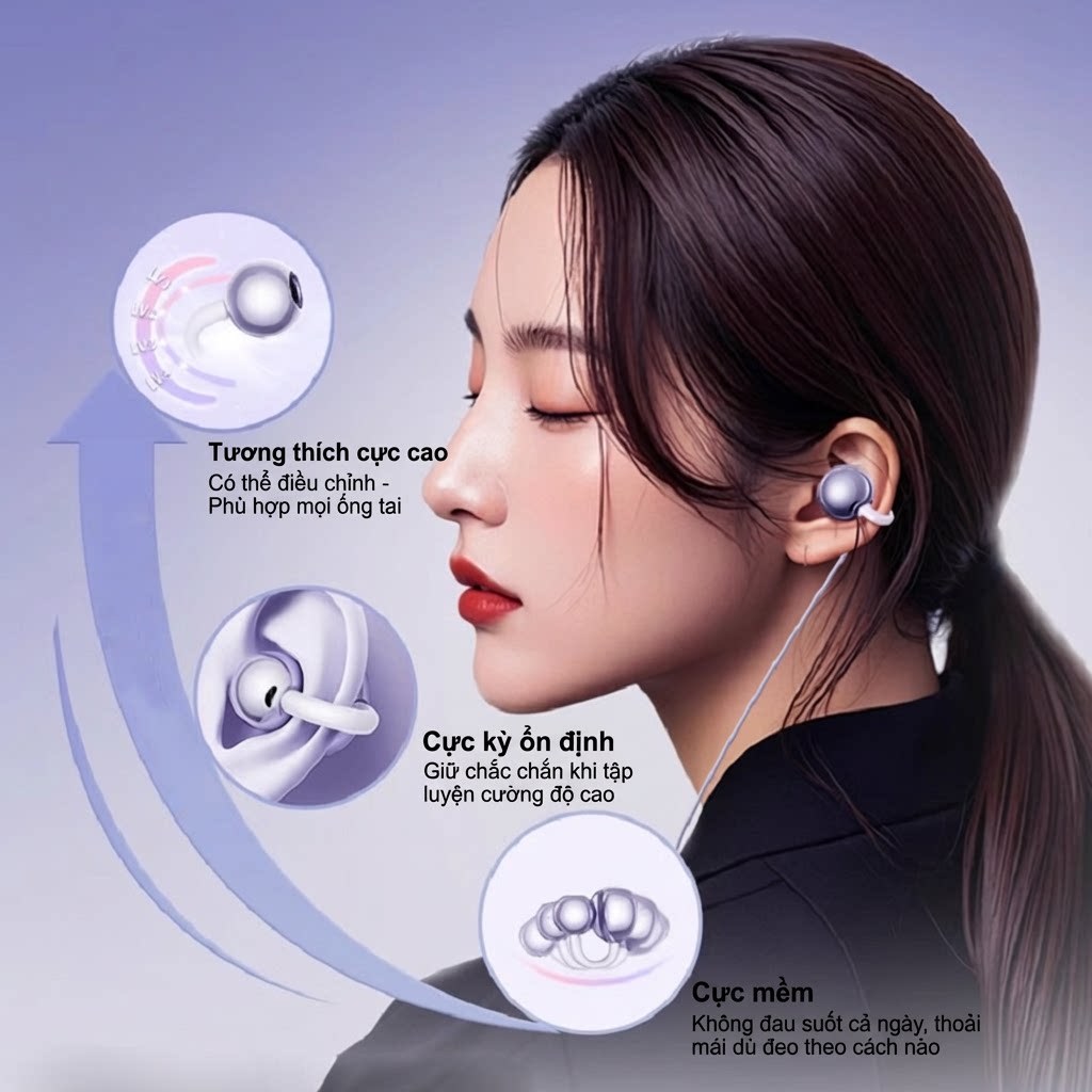 Newmsnr (Hộp miễn phí) TYPE-C Tai nghe kẹp tai có dây mới 2026 không đau Treo Tai dẫn truyền qua xương chất lượng âm thanh cao cuộc gọi siêu rõ ai Bass hifi mạnh mẽ tương thích mọi điện thoại laptop máy tính bảng đeo lâu không chạy bộ tập gym game | BigBuy360 - bigbuy360.vn