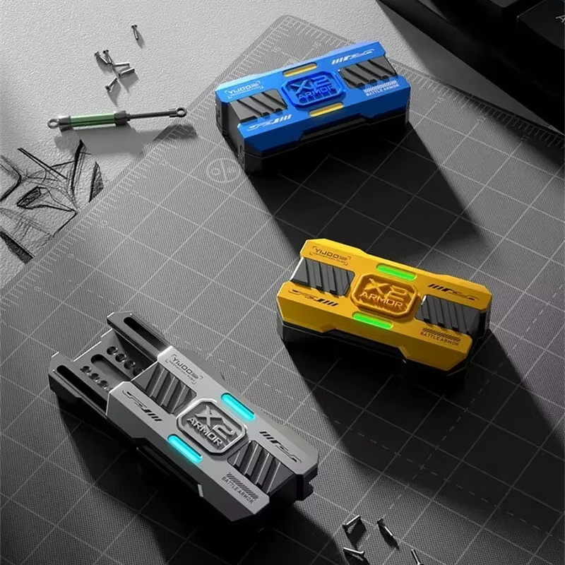 Dạ Quang Đẩy Từ Fidget Trượt Cảm Biến Fidget Đồ Chơi Kim Loại EDC Giáp Chống Áp Lực Fidget Xoay Đồ C