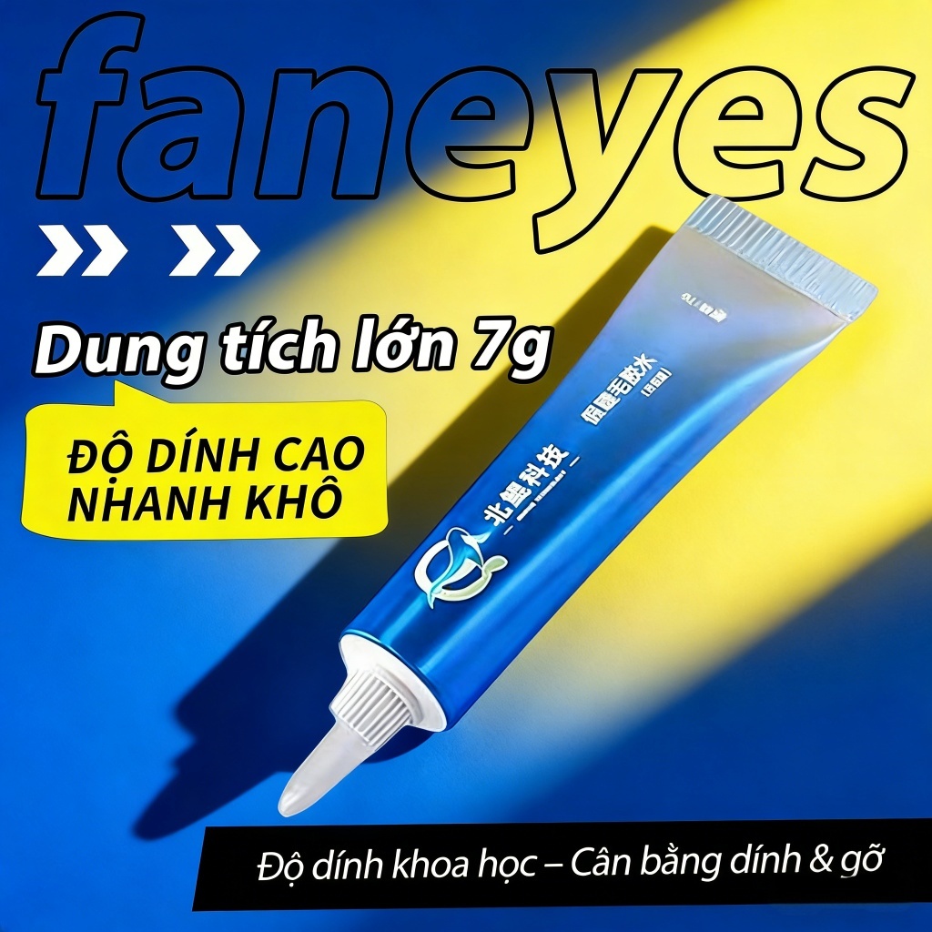 FANEYES Keo Lông Mi Giả Khô Nhanh 7g Dung Tích Lớn Chống Thấm Nước Chống Mồ Hôi Formaldehyde-Miễn Ph