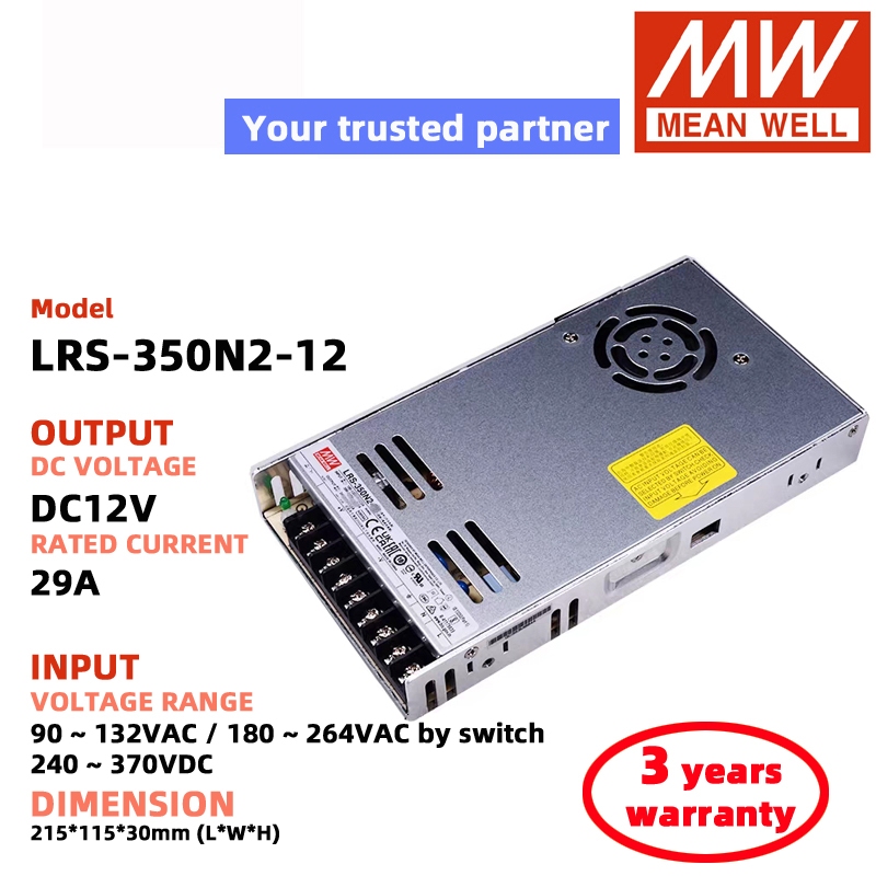 MEAN WELL LRS-350N2-24 LRS-350N2-12 LRS-350N2-36 LRS-350N2-48 DC12V 24V 48V Nguồn điện chuyển mạch M