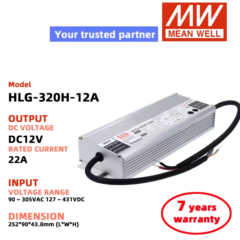 MEAN WELL HLG-320H-12A HLG-320H-24A HLG-320H-48A DC12V 24V 30V 48V 54V Nguồn Chuyển Đổi Meanwell DC 