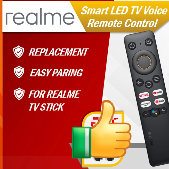 RealMe TV Stick Bộ điều khiển từ xa Alat kawalan jauh REALMI TV Stick Netflix Youtube Prime Video Yo