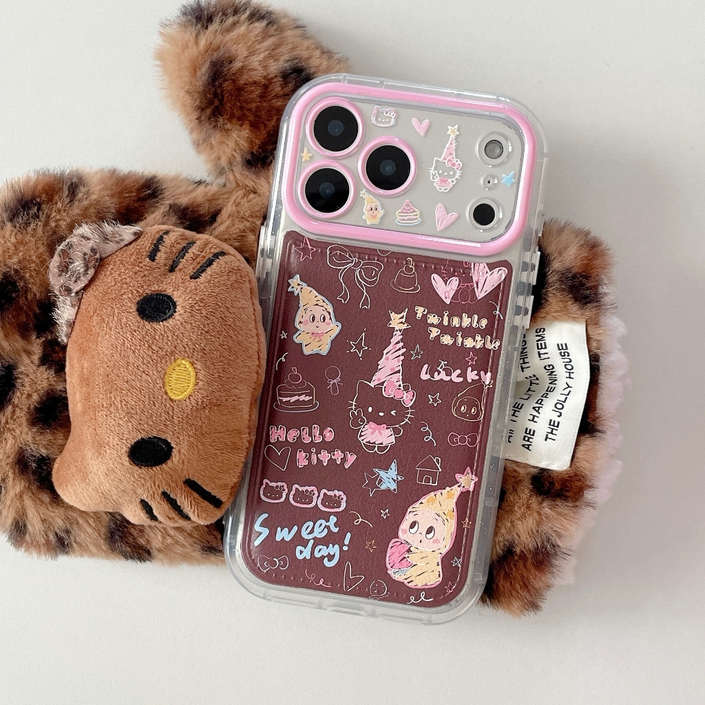 Ốp điện thoại chất liệu PU cho iPhone 17 Pro Max Star Baby Cat