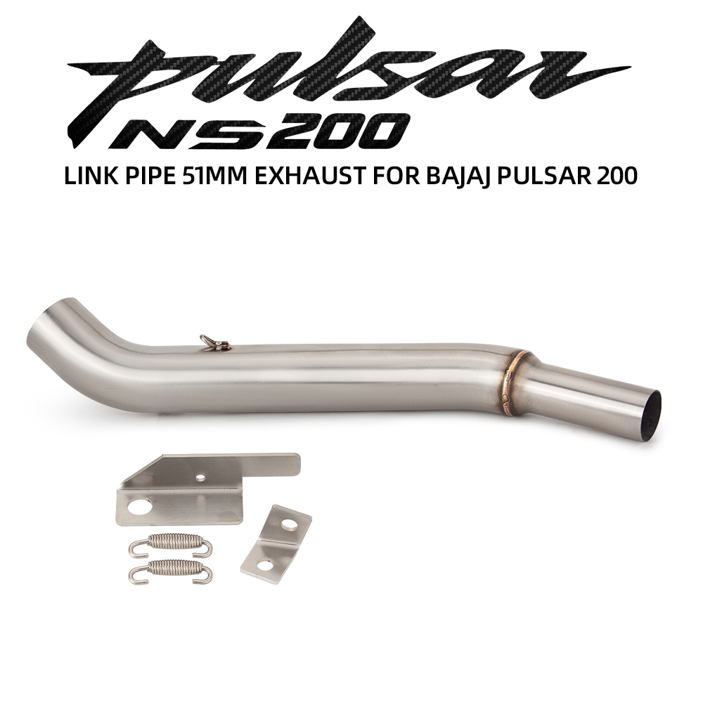 Dành Cho NS200 NS 200 Bajaj Pulsar NS200 Hệ Thống Xả Cho Xe Máy Liên Kết Ống Không Gỉ Trượt Trên Giữ