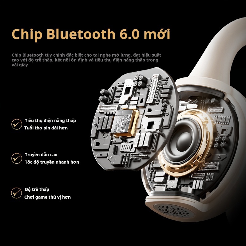 Tai nghe Bluetooth MINISO MS213 Bluetooth 6.0 Rung Massage Thoải mái Mặc Giảm mệt mỏi Cuộc gọi HD IPX5 Chống nước Bảo hành một năm | BigBuy360 - bigbuy360.vn