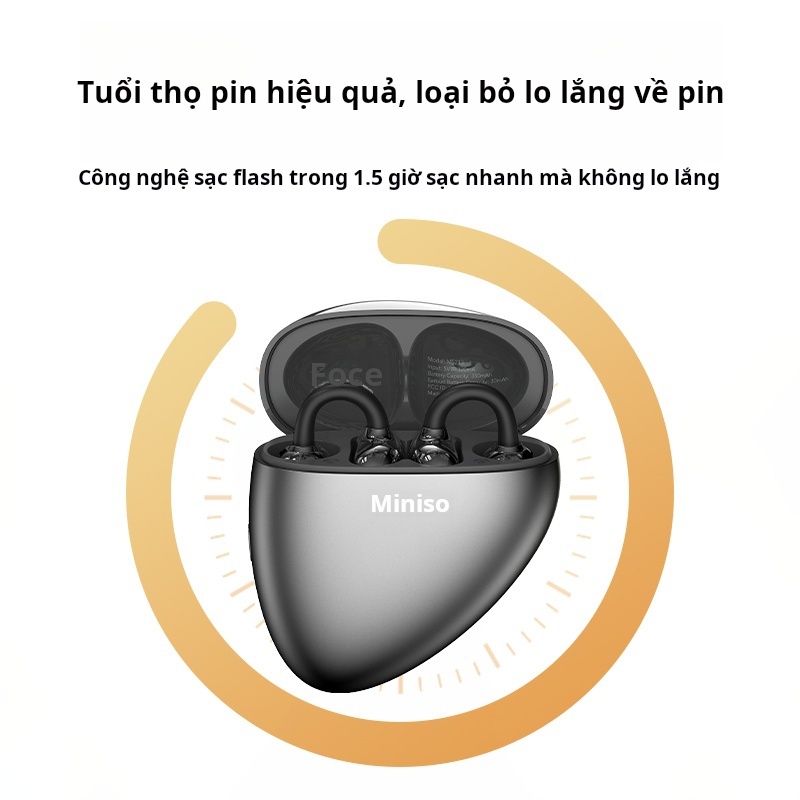 Tai nghe Bluetooth MINISO MS213 Bluetooth 6.0 Rung Massage Thoải mái Mặc Giảm mệt mỏi Cuộc gọi HD IPX5 Chống nước Bảo hành một năm | BigBuy360 - bigbuy360.vn