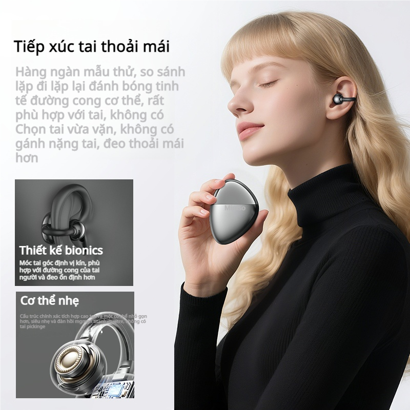 Tai nghe Bluetooth MINISO MS213 Bluetooth 6.0 Rung Massage Thoải mái Mặc Giảm mệt mỏi Cuộc gọi HD IPX5 Chống nước Bảo hành một năm | BigBuy360 - bigbuy360.vn