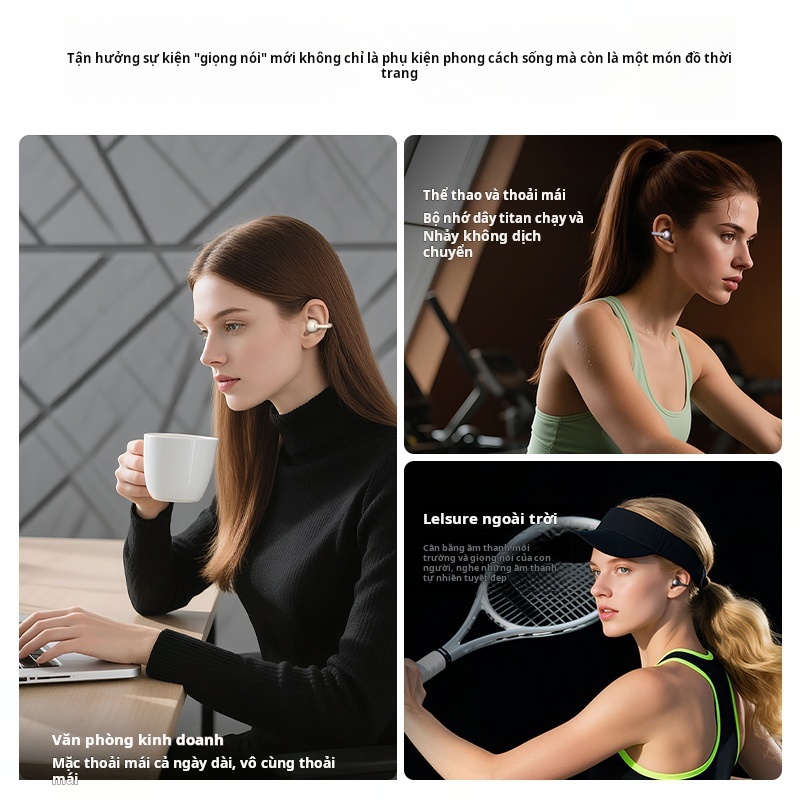 Tai nghe Bluetooth MINISO MS213 Bluetooth 6.0 Rung Massage Thoải mái Mặc Giảm mệt mỏi Cuộc gọi HD IPX5 Chống nước Bảo hành một năm | BigBuy360 - bigbuy360.vn