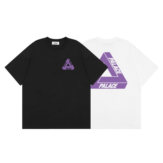 Áo thun ngắn tay PALACE màu tím in hình tam giác