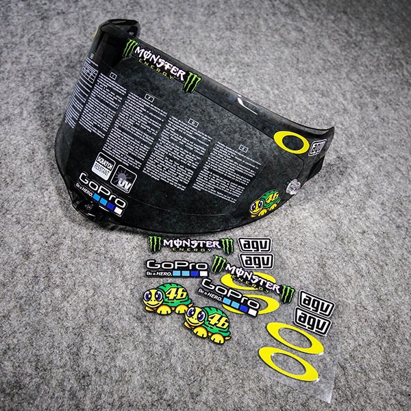 AGV PISTA Mũ Bảo Hiểm Tấm Che Miếng Dán Bộ Rossi 46 Rùa Xe Máy Đề Can
