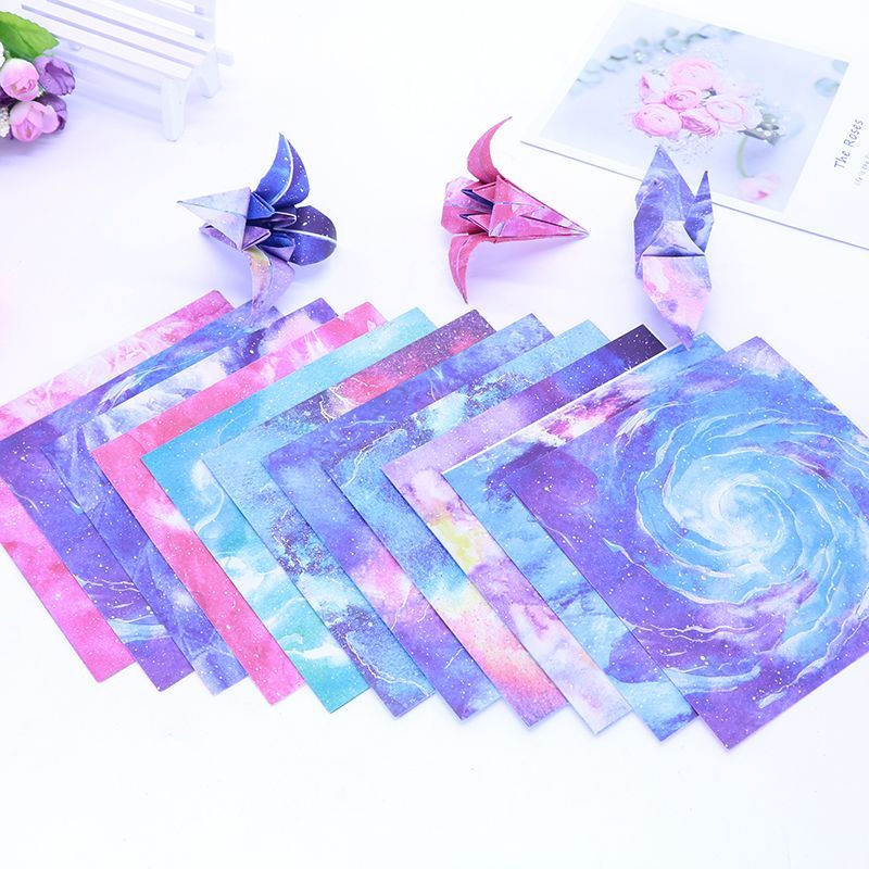 Phong Cách Nhật Bản Origami Hai Mặt Giấy Màu Giấy Thủ Công Ngàn Giấy Cần Cẩu Origami Giấy Vuông Giấy