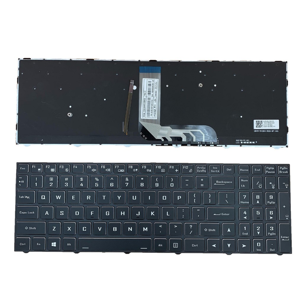 Bàn Phím Laptop Mỹ Cho CLEVO N15Z3 PB70 PB71 PB50 PB51 CVM18H93US9430