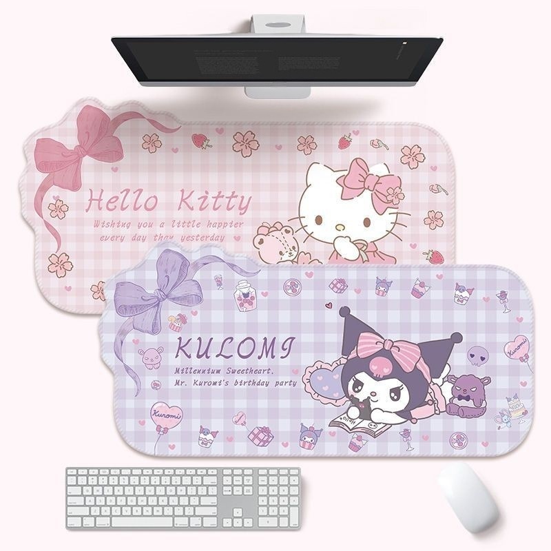 Kuromi Mouse Pad Anime Gaming Mouse Pad Chống trượt Dày Seaming Trò chơi Bàn Pad Bàn phím Pad