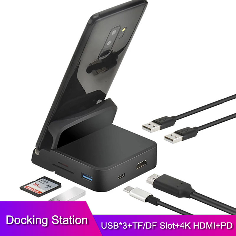 8 trong 1 USB C HUB Dex Station Type C HUB sang USB 3.0 HDMI USB HUB cho Samsung S20 Note 20 Huawei 