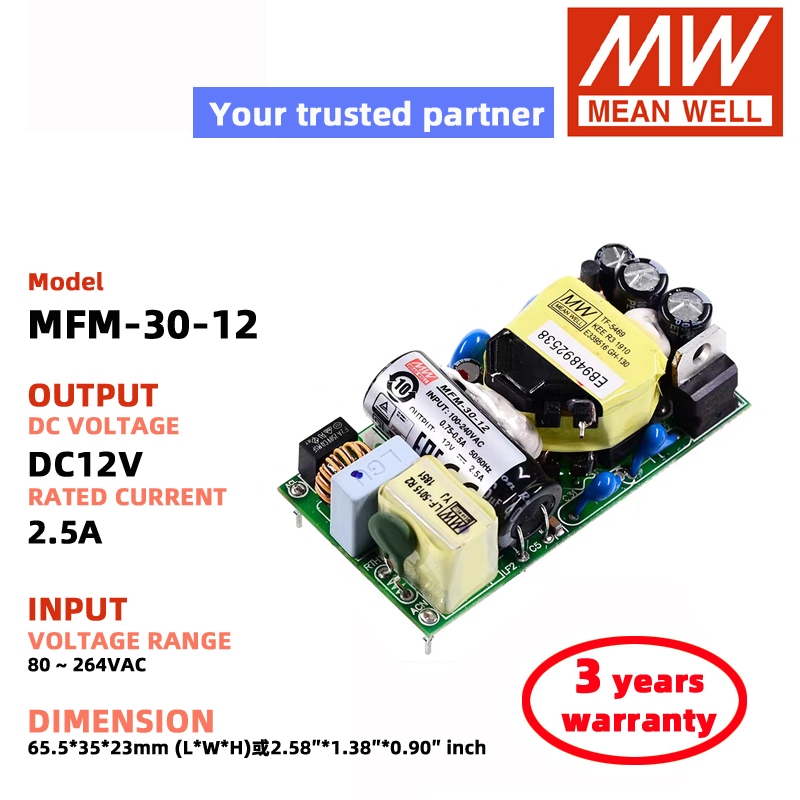 MEAN WELL MFM-30-5 MFM-30-12 MFM-30-24 MFM-30-15 Meanwell Chuyển Đổi Nguồn Điện DC