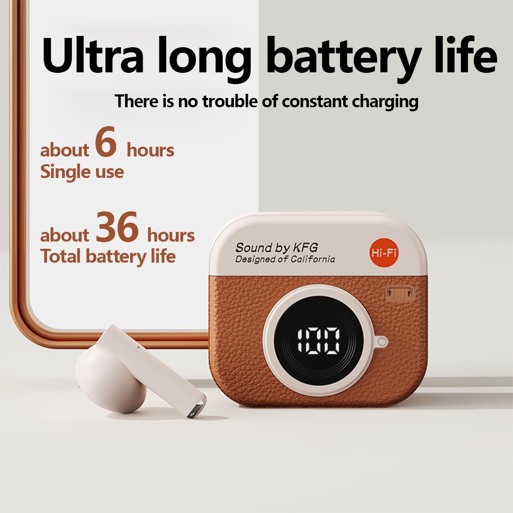 Tai nghe Bluetooth HQAi H12 – Tai nghe không dây, âm thanh Hi-fi, khử ồn, dùng cho mọi điện thoại