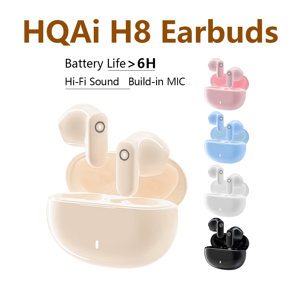 Tai nghe Bluetooth HQAi H8 Tai nghe không dây Hi-fi tích hợp âm thanh Mic Tai nghe khử tiếng ồn Tai 