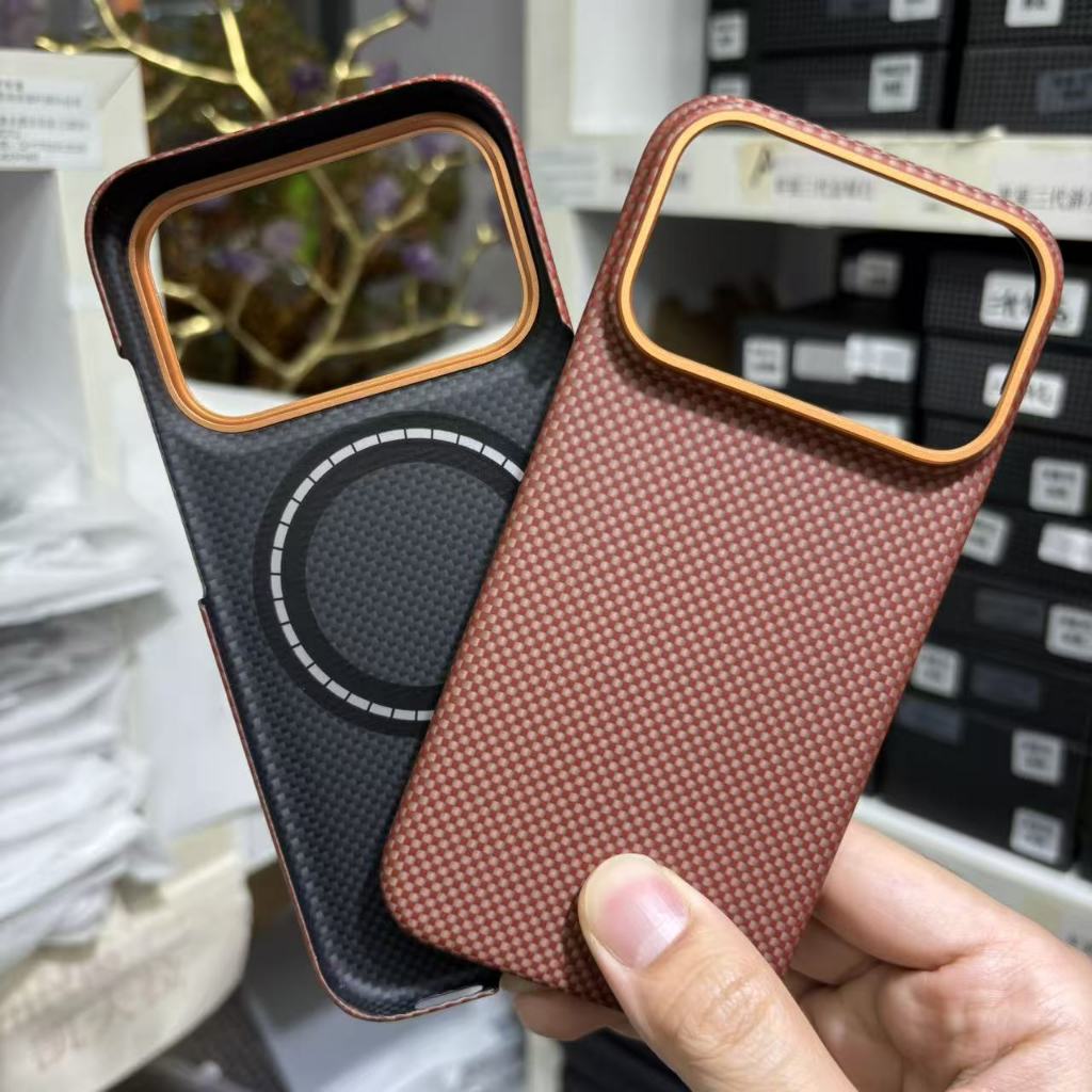 Áp dụng cho vỏ bọc bằng sợi Kevlar iphone 17Promax 17Pro Vỏ bảo vệ đính kèm từ tính mỏng và chống số