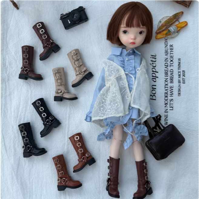 Blythe Vải nhỏ azone OB24 OB22 Giày bốt xe máy có thể đeo được