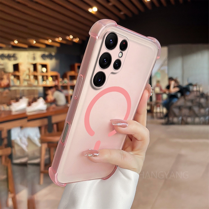 Ốp Lưng Dành Cho Samsung S24 ULTRA S24 PLUS S24 S24 FE Vỏ Điện Thoại Vòng Từ Hình Chữ C Thiết Kế Mới