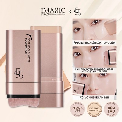 Kem nền dưỡng ẩm IMAGIC có đầu và bàn chải hai đầu để phù hợp với tự nhiên