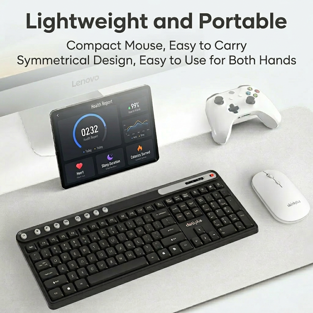 Văn phòng quang chuột không dây Lenovo M20 với kết nối 1600 DPI và 2.4G cộng với thiết kế tiện dụng | BigBuy360 - bigbuy360.vn