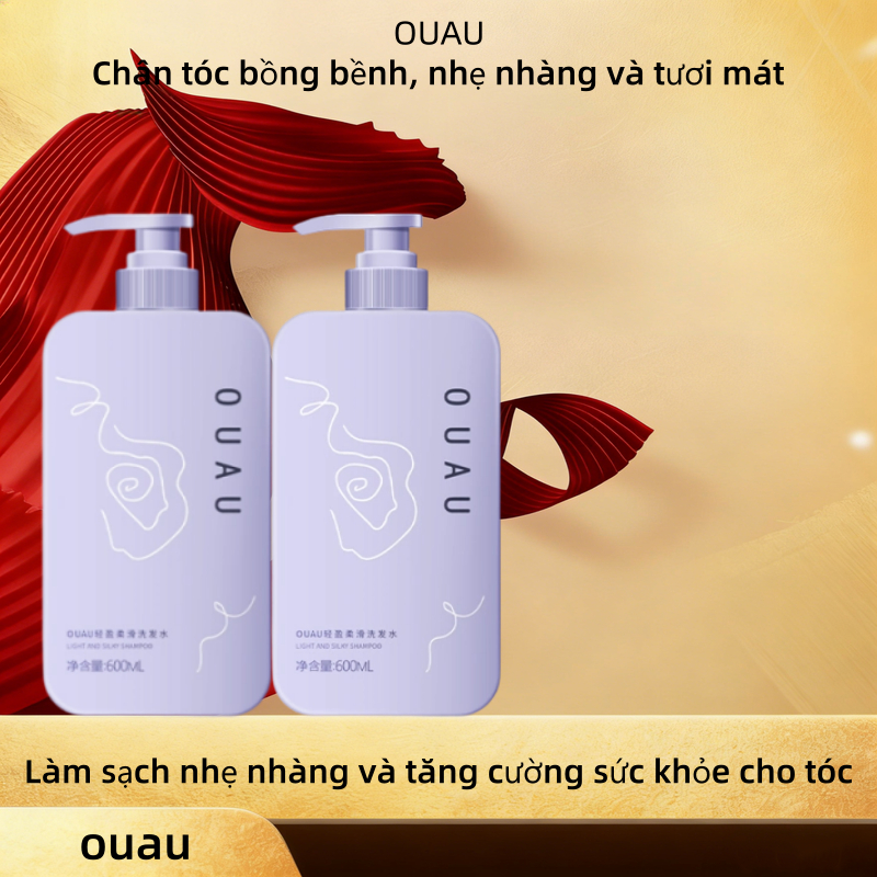 Dầu gội OUAU Dầu gội kiểm soát dầu tóc chắc chắn Dầu gội Volumizing Fluffy Nhẹ nhàng Dầu xả làm sạch