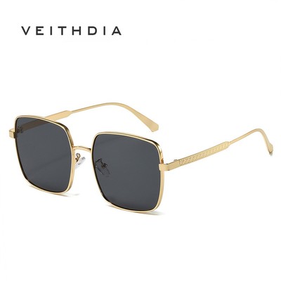 Kính Râm Vuông VEITHDIA Kim Loại - Bảo Vệ Tia Cực Tím Cho Nam Và Nữ BY3742