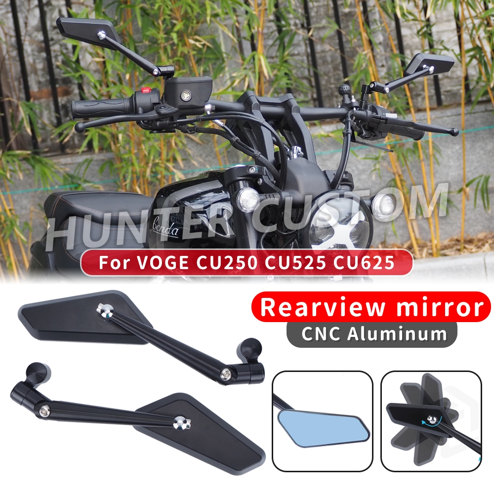 Gương Chiếu Hậu Xe Máy Cho VOGE CU250 CU525 CU625 Dài Cực Có Thể Điều Chỉnh Tay Lái Gương Chiếu Hậu 