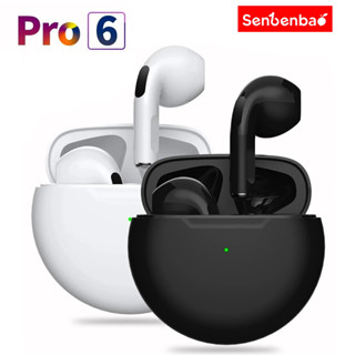 Tai nghe bluetooth không dây NEW Pro 6 TWS có micro hỗ trợ tập thể thao thích hợp cho