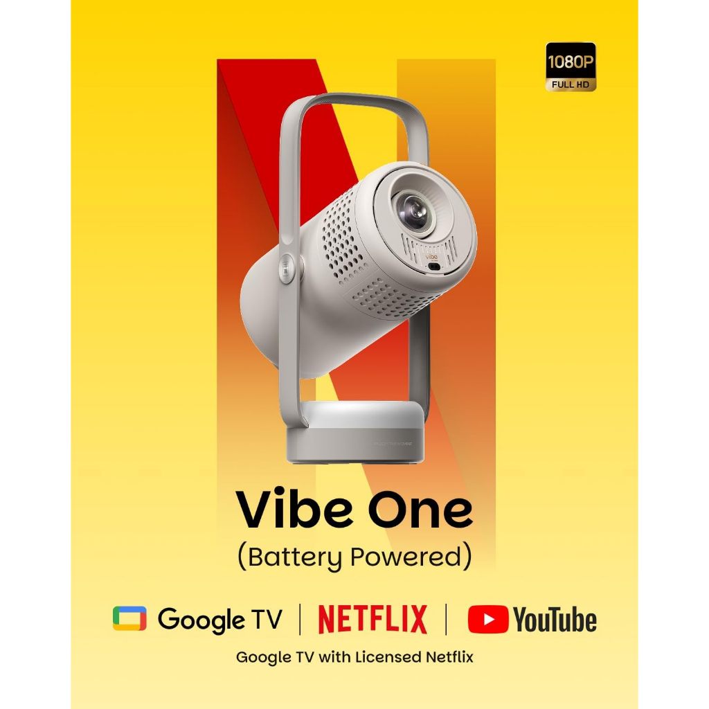 Máy chiếu di động thông minh 1080P chạy bằng pin XGIMI Vibe One (Cloud Ash)