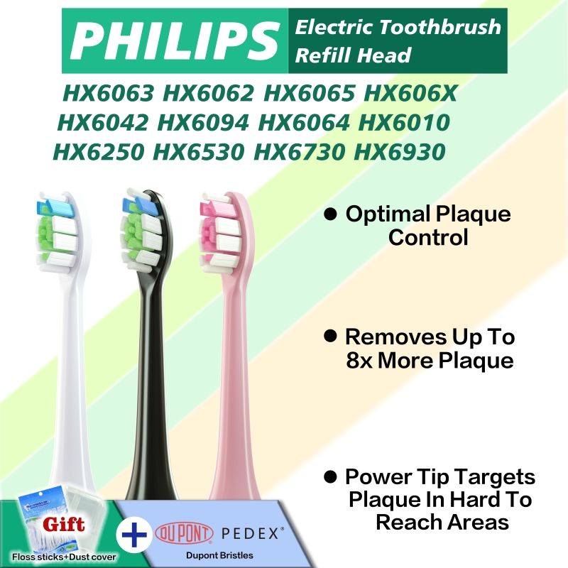 Đầu bàn chải đánh răng thay thế cho PHILPS Tương thích với HX6063 / HX6062 / HX6065 / HX606 / XHX604