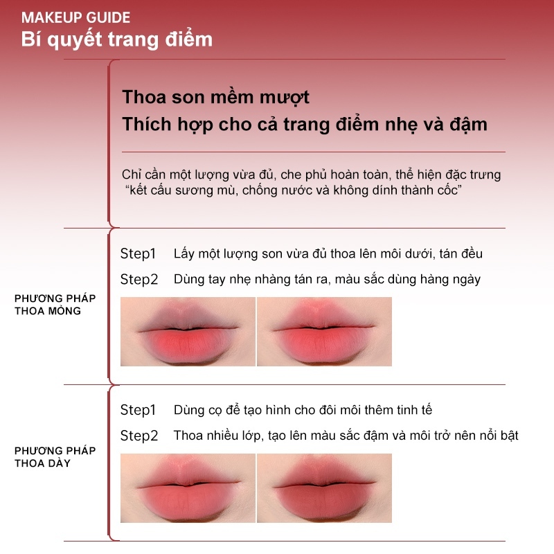 [VÕ HÀ LINH X MOOEKISS] COMBO 2 Son môi bùn có kết cấu mượt làm sáng màu môi 3g x 2 | BigBuy360 - bigbuy360.vn