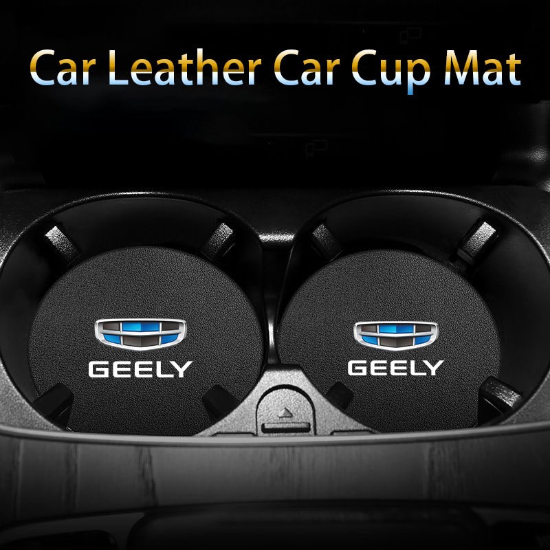 2 Chiếc Cốc Ô Tô Thảm Chống Trơn Trượt Sợi Nhỏ Da Cà Phê Nước Giải Khát Cốc Thảm Cho Geely Galaxy EX