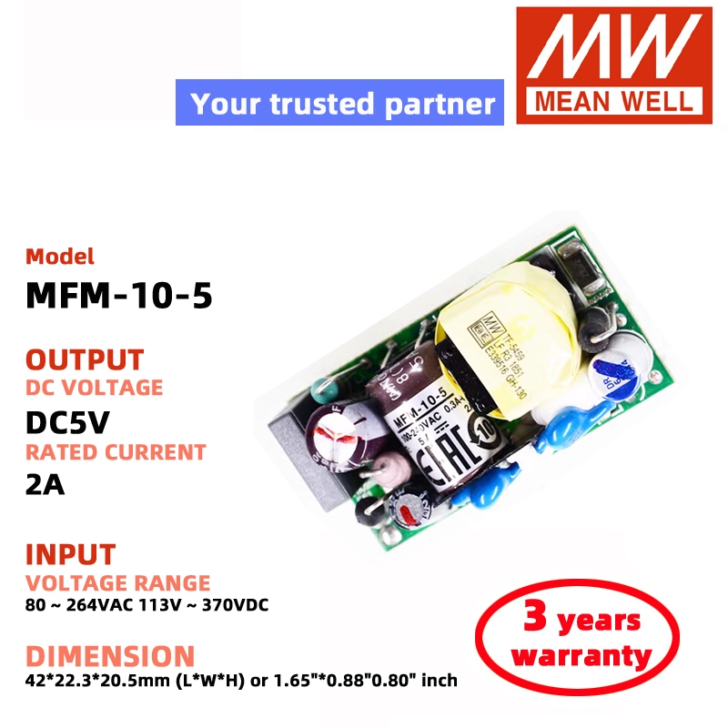 MEAN WELL MFM-10-5 MFM-10-12 MFM-10-24 MFM-10-15 Meanwell Chuyển Đổi Nguồn Điện DC