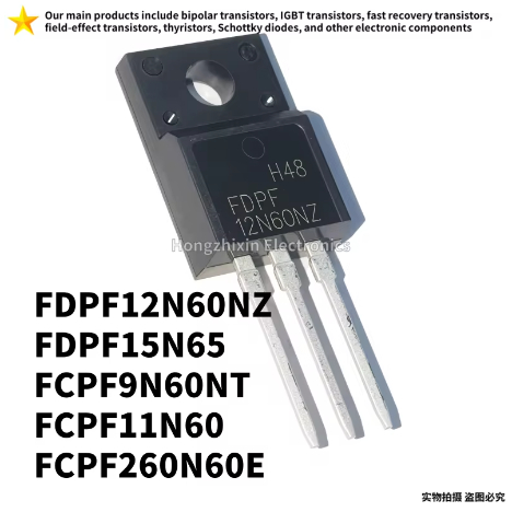 5 CÁI FDPF12N60NZ TO-220F FDPF12N60 12N60 FDPF15N65 15N65 FCPF9N60NT 9N60NT FCPF11N60 11N60 FCPF260N