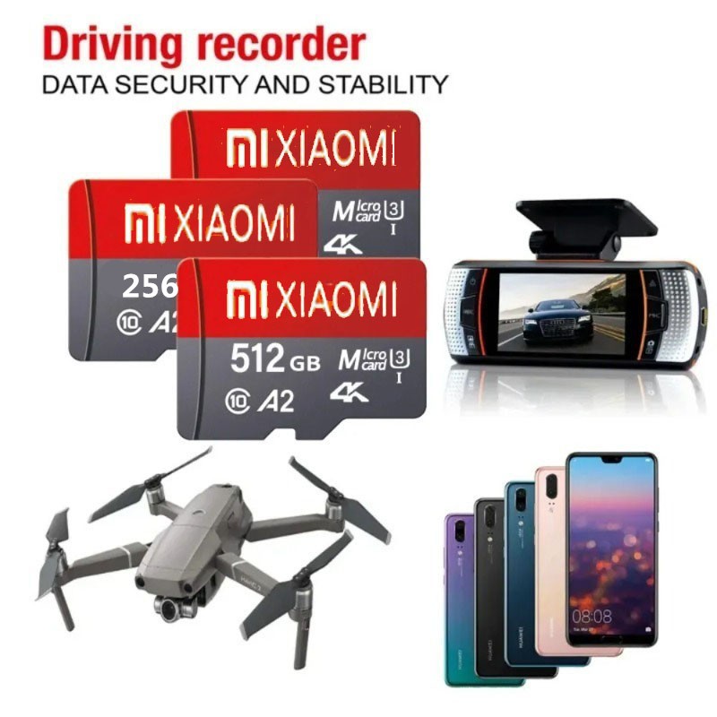 Thẻ Micro SD Chính Hãng Xiaomi 2TB 1TB Thẻ Siêu Nhớ Cho Thiết Bị Drone Máy Tính Âm Thanh