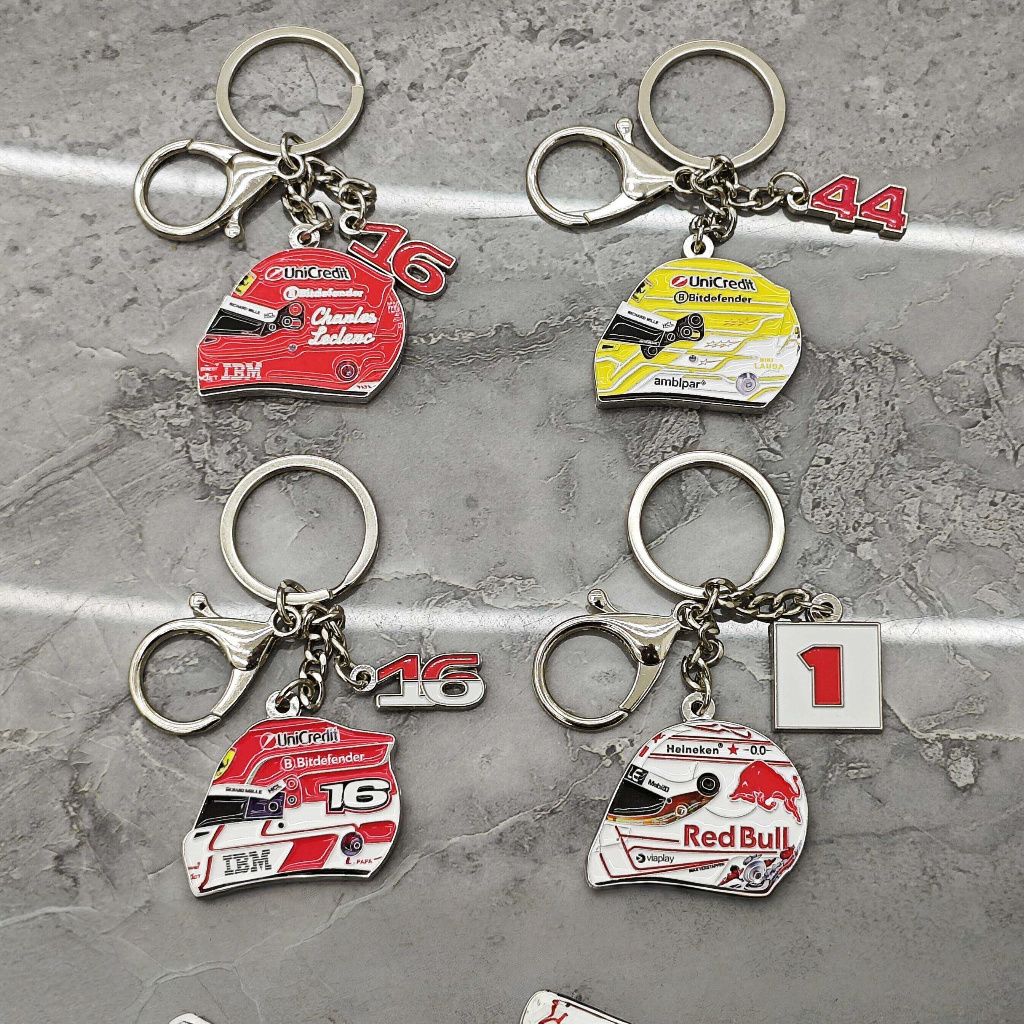 Vistapan, Leclaire, Hamilton, Norris F1 Mũ bảo hiểm Chất liệu kim loại Móc khóa