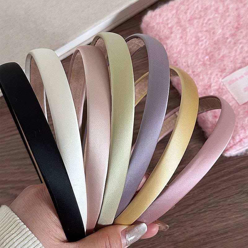 Băng đô nữ satin mỏng, kẹp tóc style retro