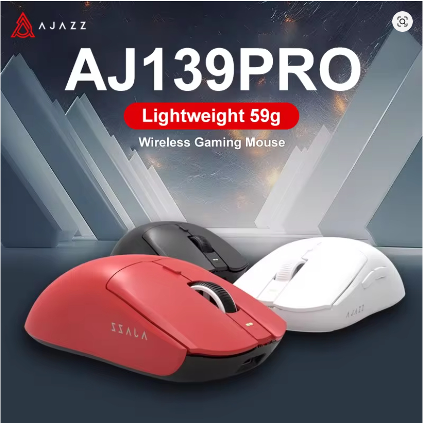 Chuột Chơi Game AJAZZ AJ139 Pro PAW3395 26000DPI 59g Siêu Nhẹ 2.4G Không Dây Chế Độ Kép Có Thể Lập T
