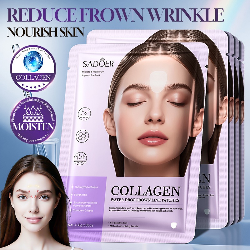 [3 túi] SADOER Water Drop Glabellar Patch Hydrogel Fade Fine Lines Làm săn chắc da 0.6gx8 chiếc