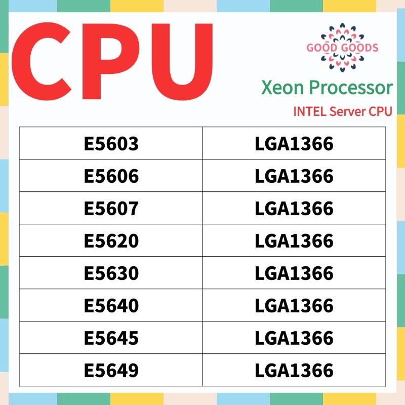 E5603 E5606 E5607 E5620 E5630 E5640 E5645 E5649 INTEL Xeon CPU Máy chủ CPU LGA1366